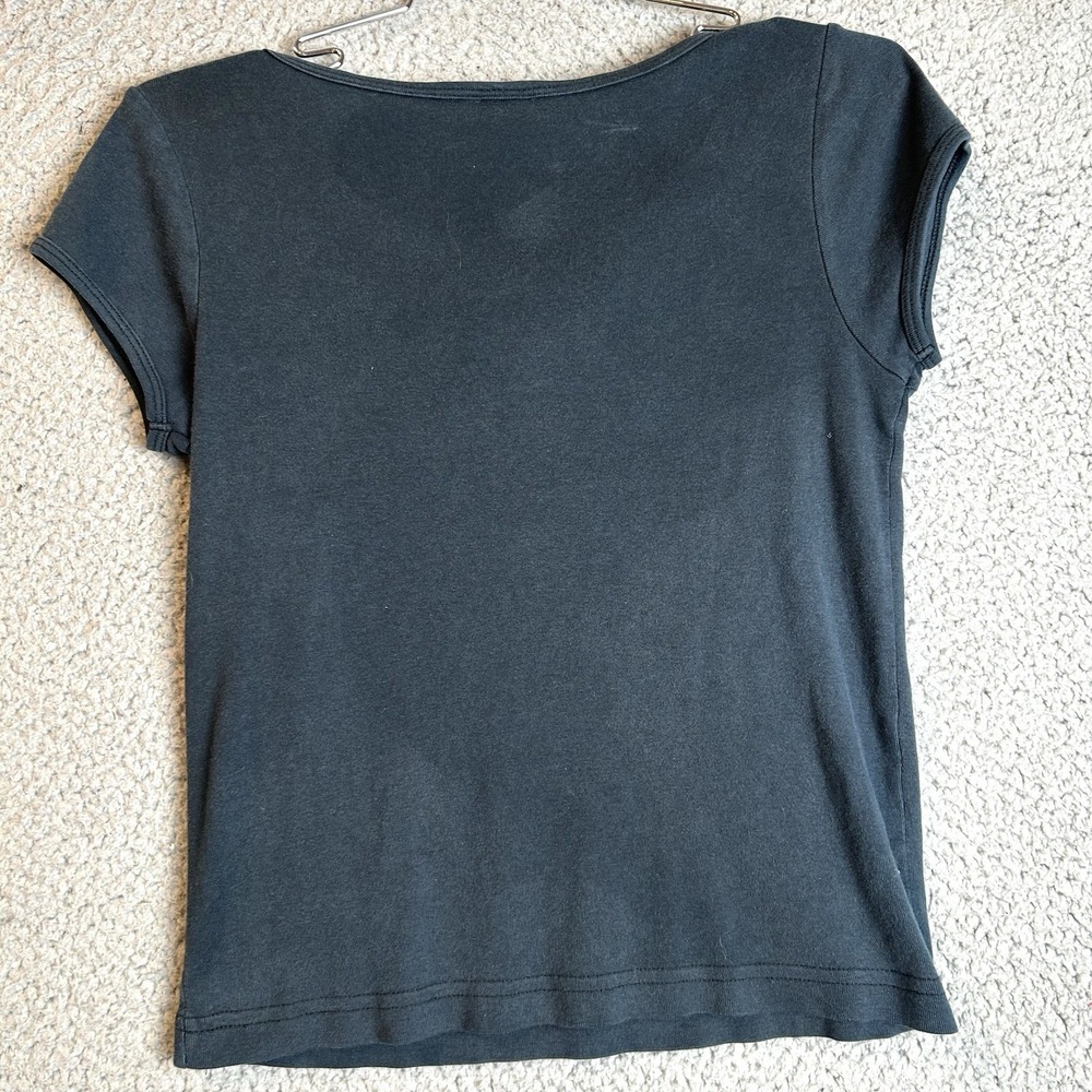 Vintage Roxy by Quiksilver Y2K Blue Knit  T Shirt Top Size Large - Picture 2 of 7